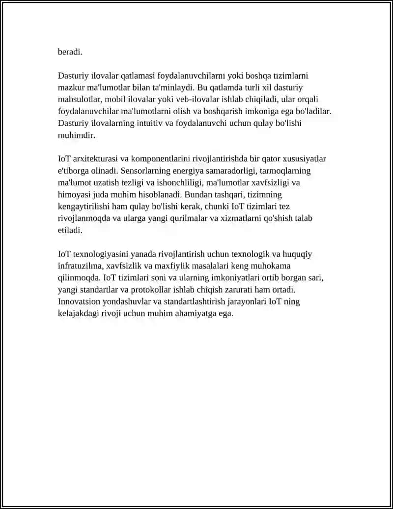 IoT TEXNOLOGIYASINI RIVOJLANTIRISH XUSUSIYATLARI 4