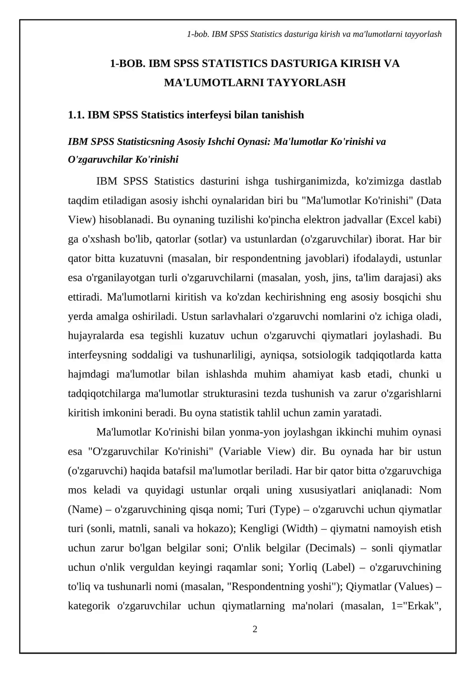 IBM SPSS Statistics'da Sotsiologik Ma'lumotlarni Kiritish va Qayta ishlash 4