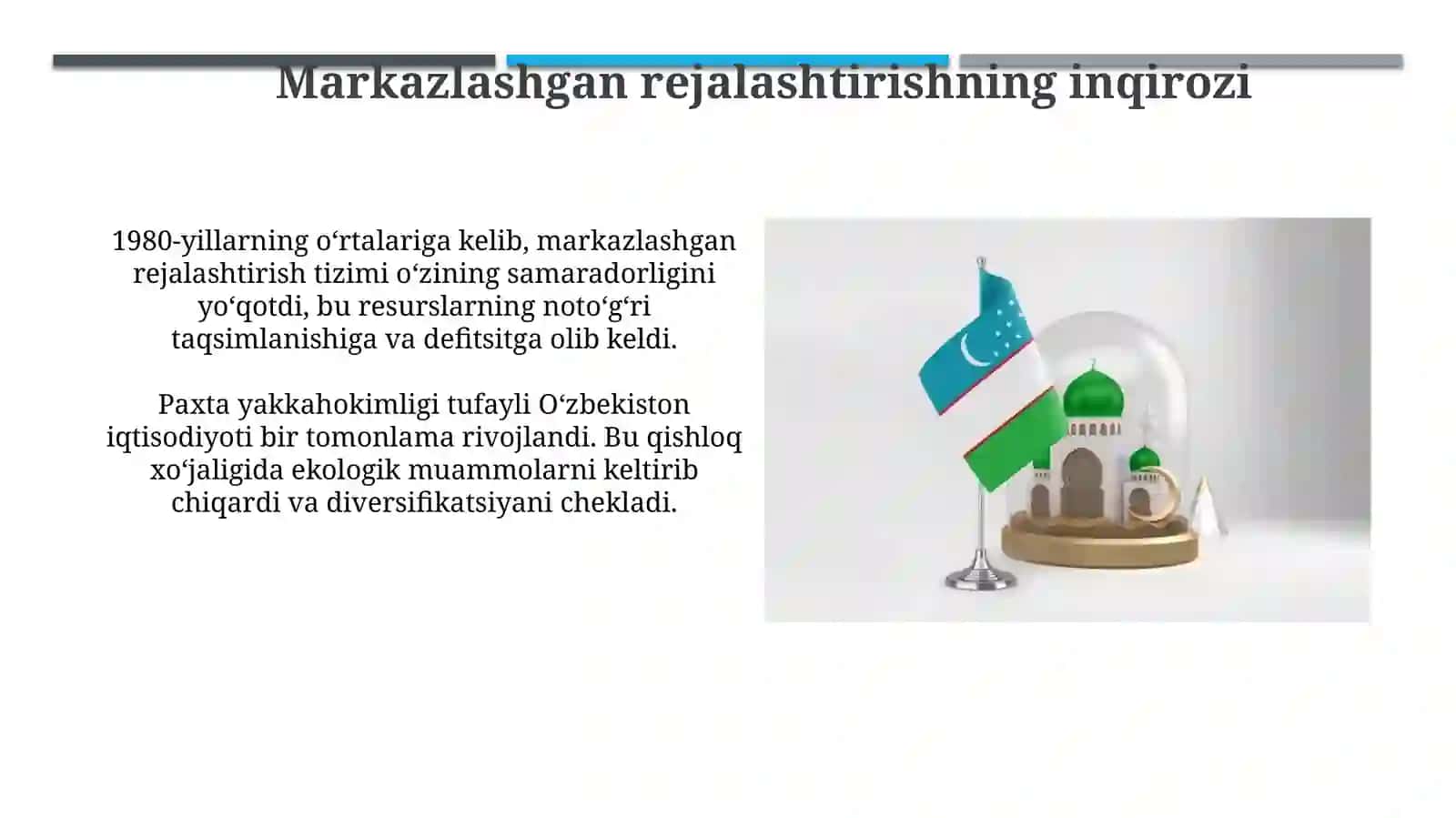 Mustaqilikka erishish arafasida oʻzbekistondagi ijtimoiy iqtisodiy jarayonlar 4