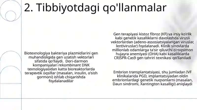 Gen injeneryasi va biotexnologiya genenusxa koʻchirish va embrion transplantatsiya 4