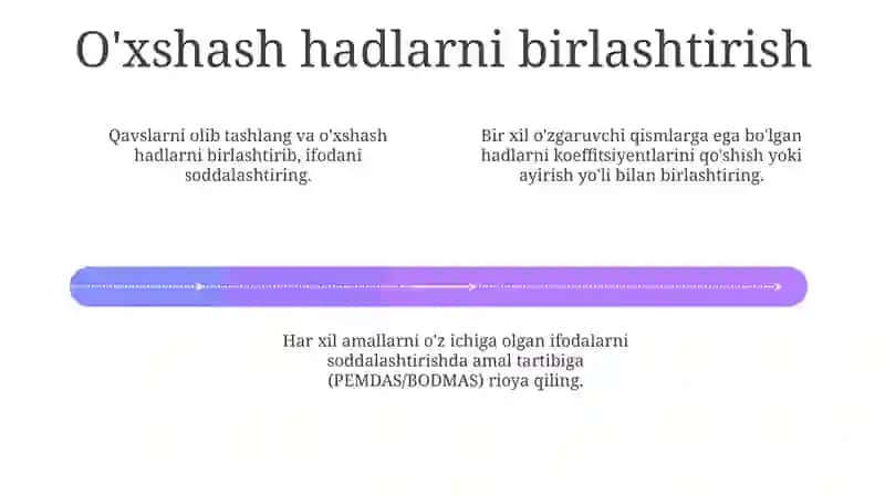 Ifodalarni soddalashtirish 4
