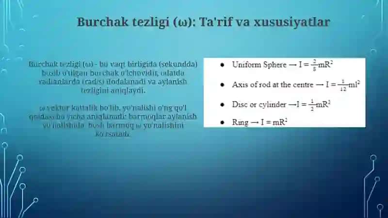 Moddiynuqtaning aylanish harakati 4