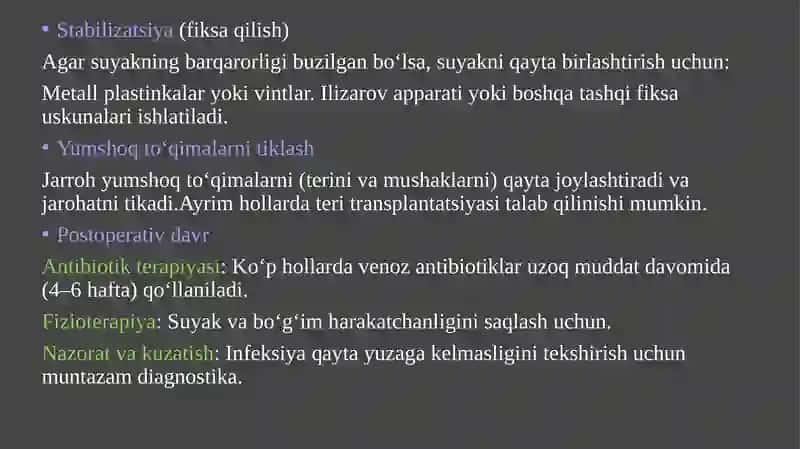 OSTEOMIYELITDA BAJARILADIGAN OPERATSIYA 4