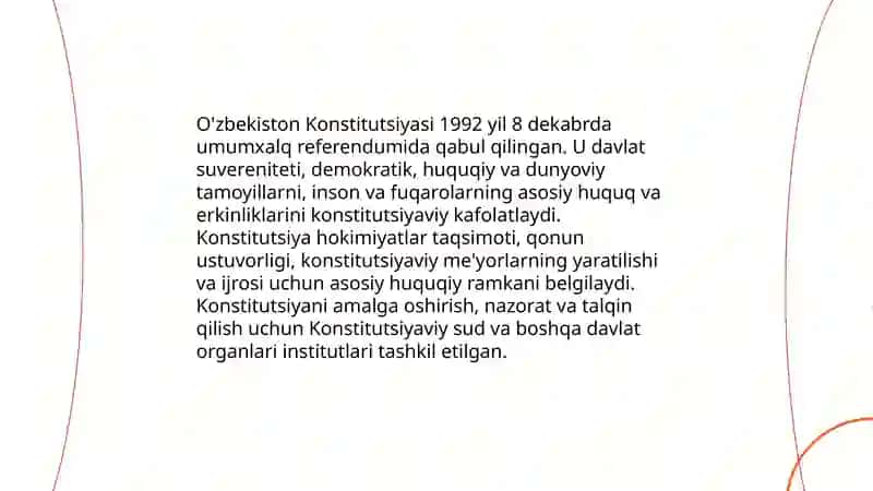 Mustaqillik - me'moriy - huquqiy asoslarining yaratilishi 4