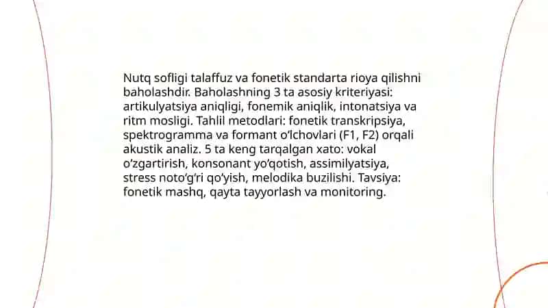 Og'zaki madaniy nutqning asosiy kommunikativ sifatlari: nutqning sofligi, boyligi, ifodaliligi voqelanishi tahlili 4