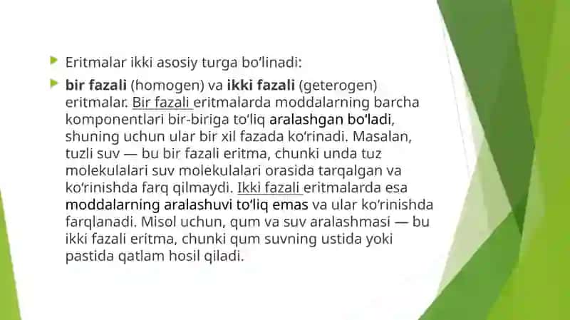 Eritmalarining kolgativ xossasi. Osmos hodisasi. Osmotik bosim. Eritmalar. Titrimetrikanalizga kirish 4