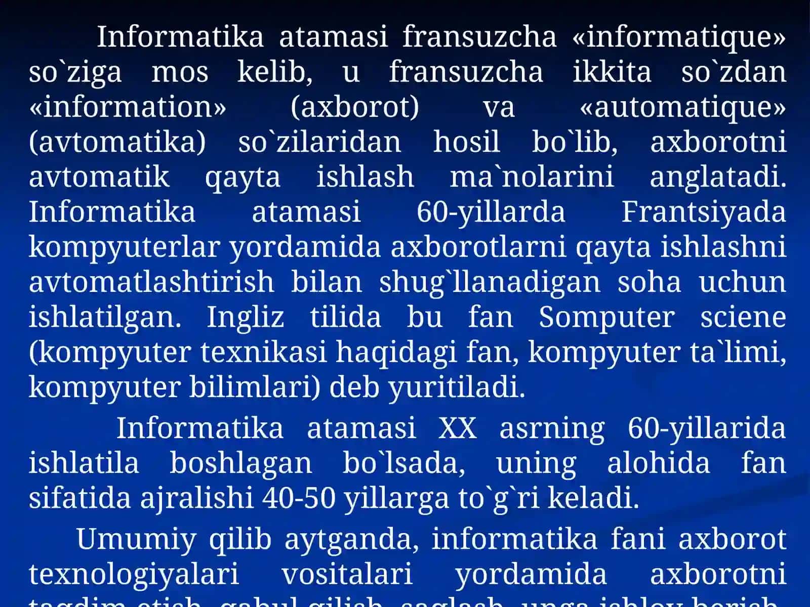 Informatikafani 4