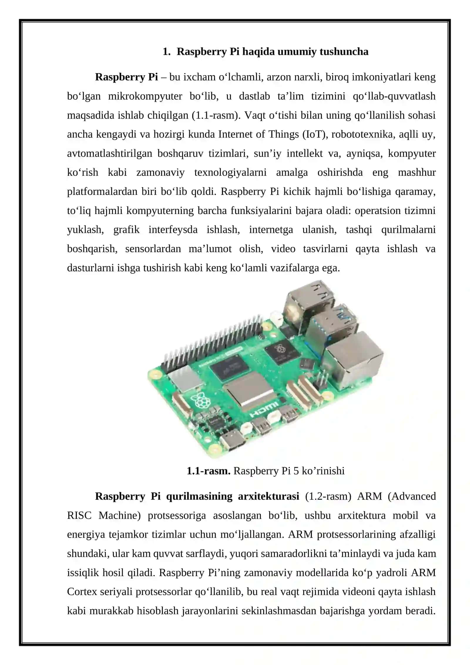 Raspberry Pi yordamida tasvirlarni real vaqt rejimida qayta ishlash 4
