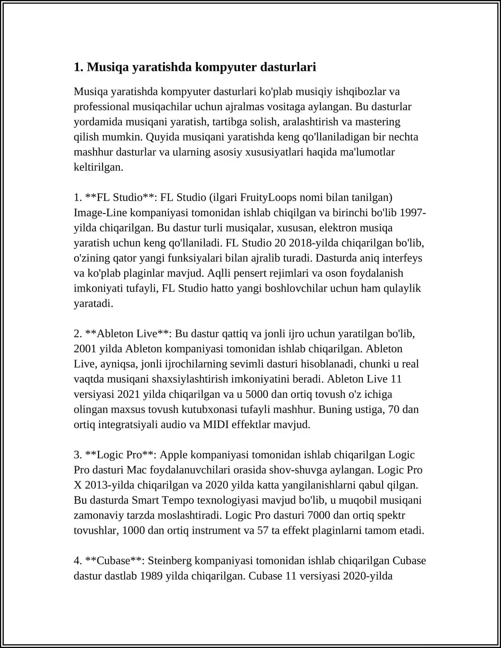 MUSIQA YARATISHDA COMPUYTER DASTURLARI 4