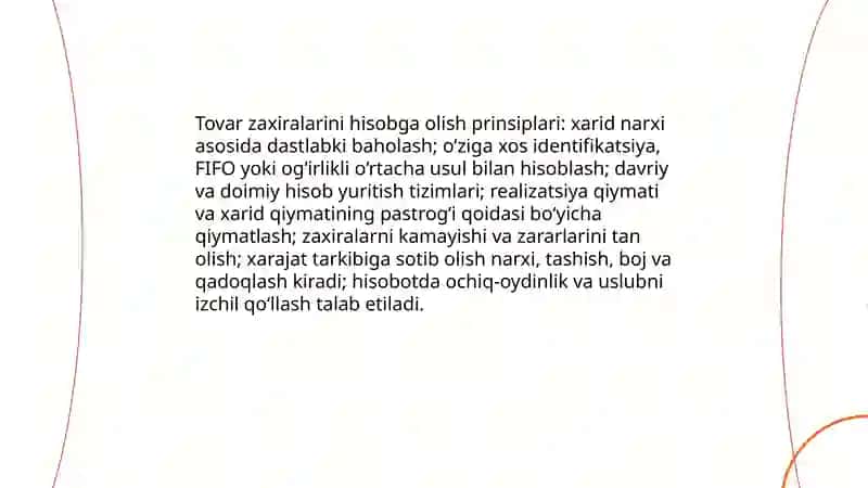 Tovar moddiy zaxiralari va biologik aktivlar 4