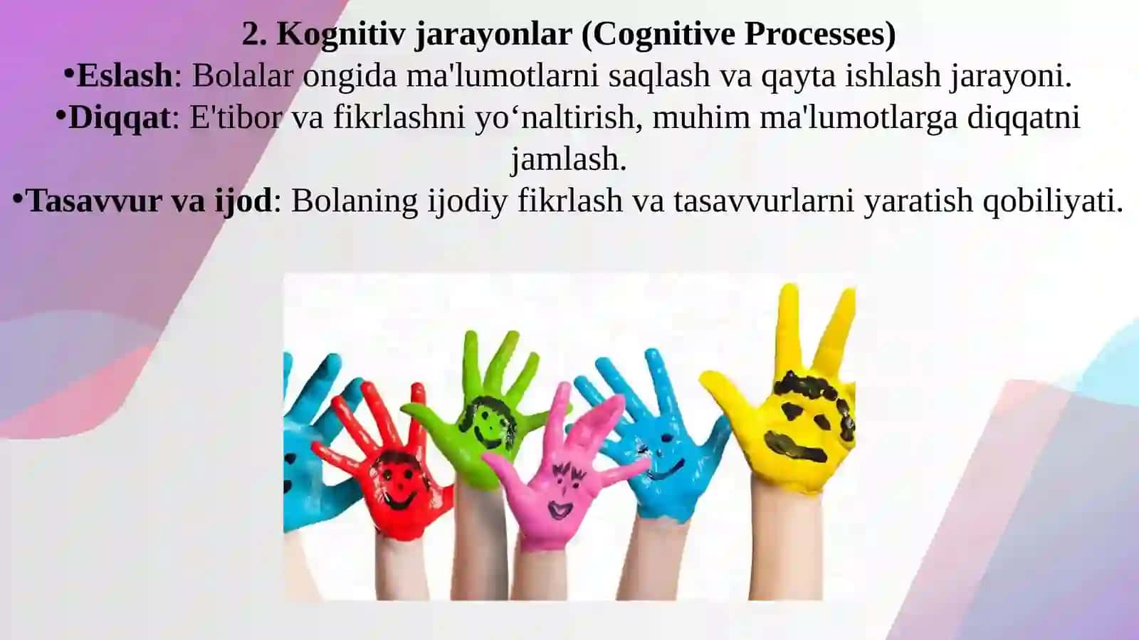 Bolalar psixologiyasi va psixodiognostikasi fanining asosiy kategoriyalari 4