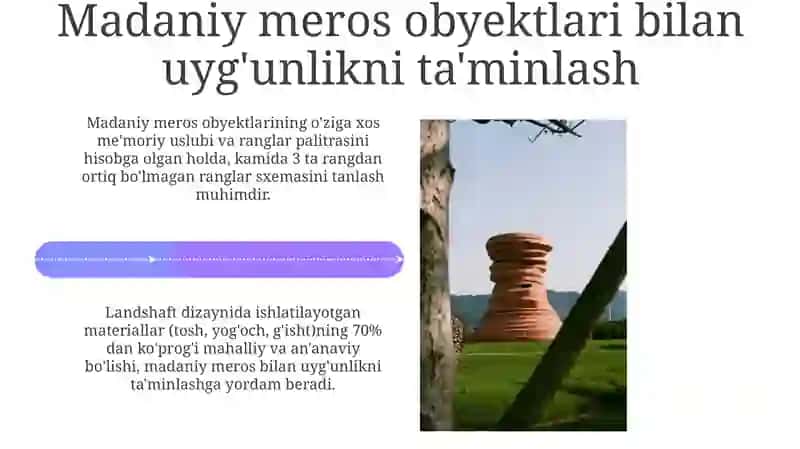 Kichik arxitektura shakllari va ularning landshaftga ta'siri 4