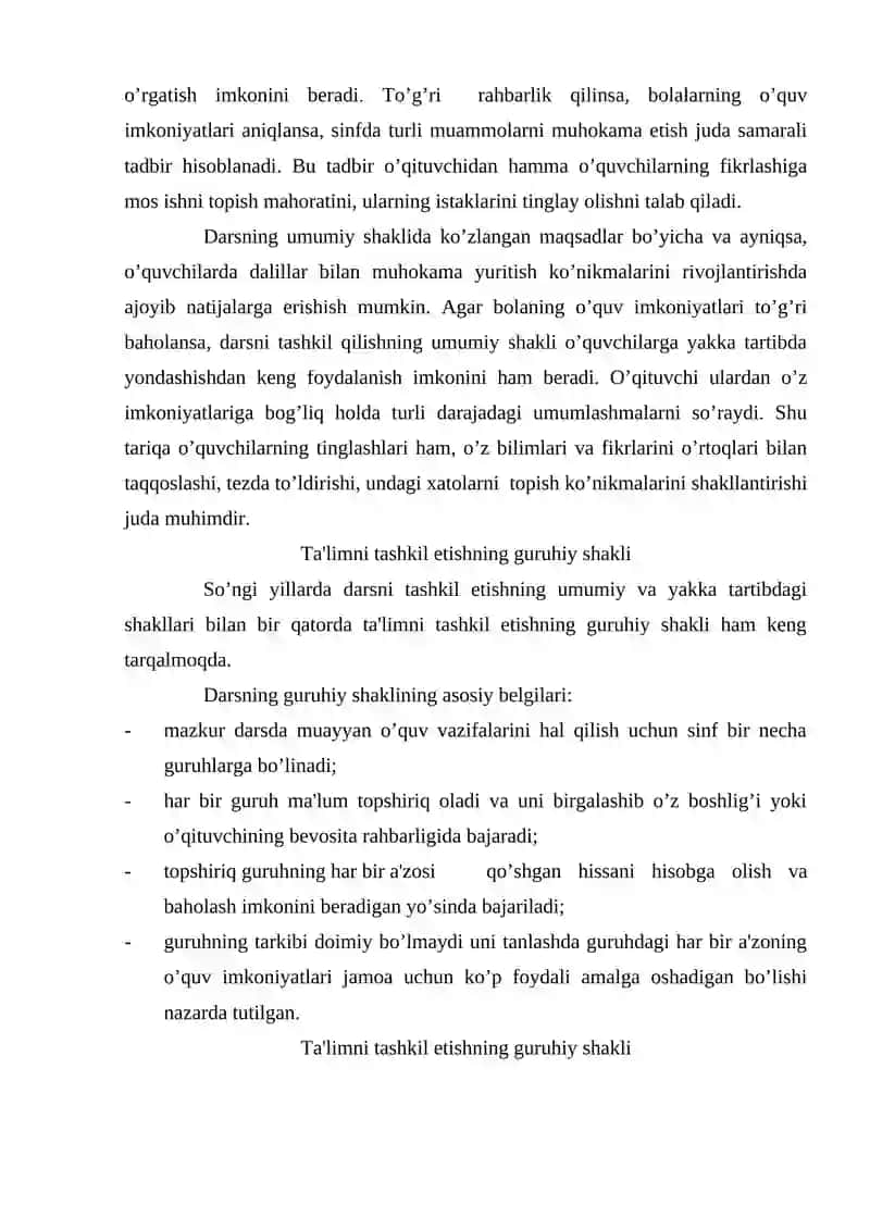 O'quvchilar jamoasi yaxlit pedagogik jarayonning asosiy shakli 4