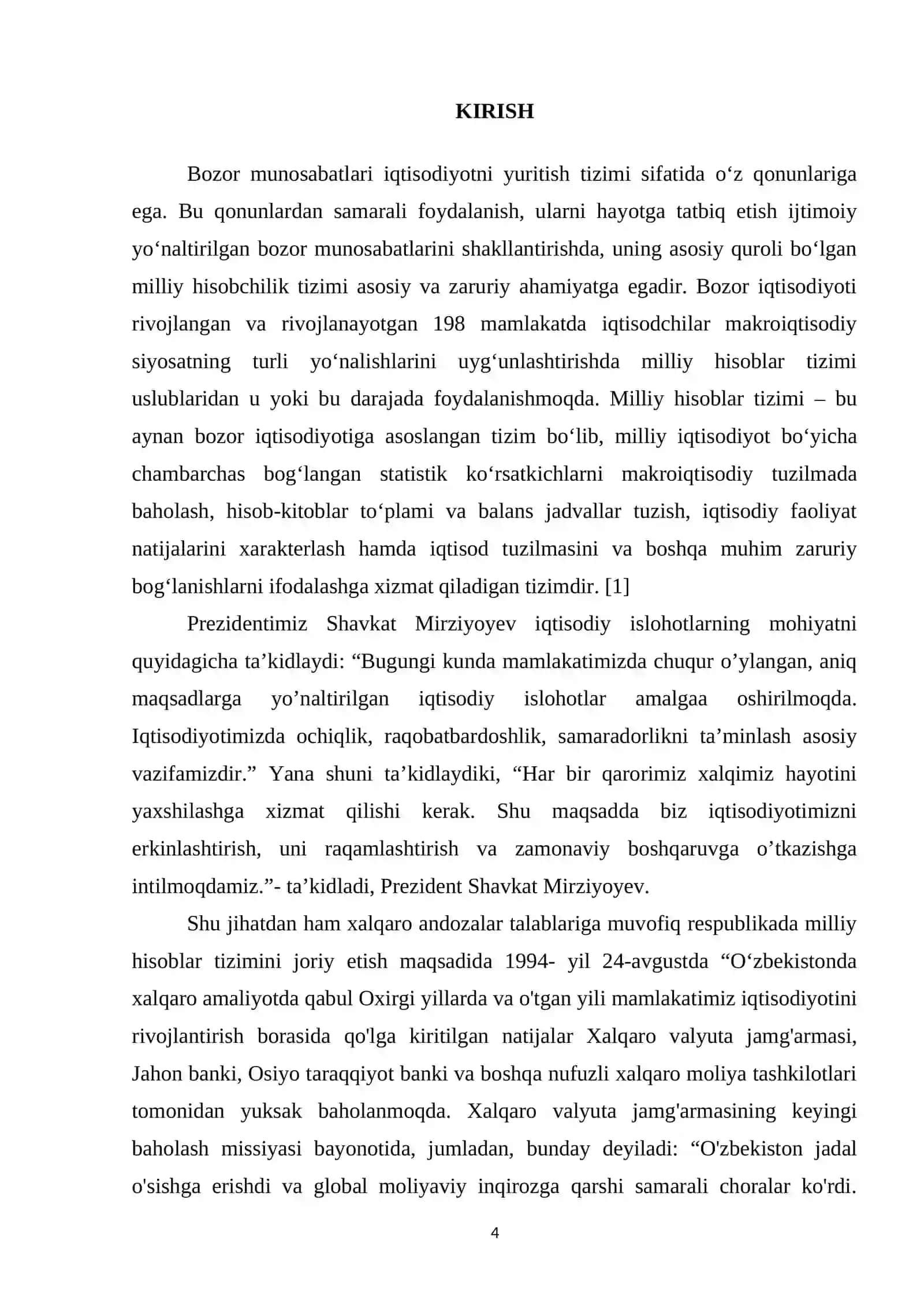O‘ZBEKISTONDA MILLIY HISOBLAR TIZIMI: HOLATI VA ISTIQBOLLARI 4