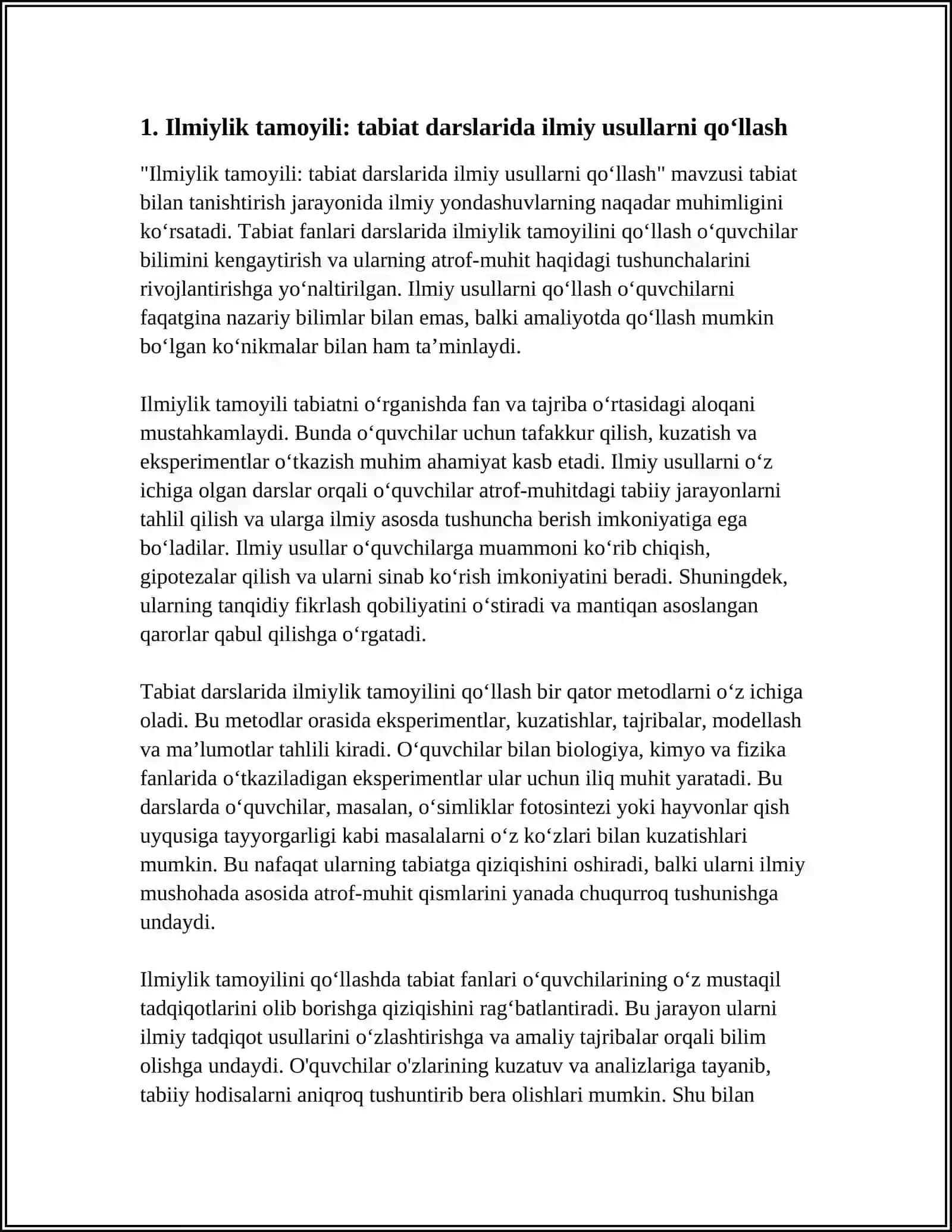 TABIAT BILAN TANISHTIRISHDA ILMIYLIK TAMOYILI 4