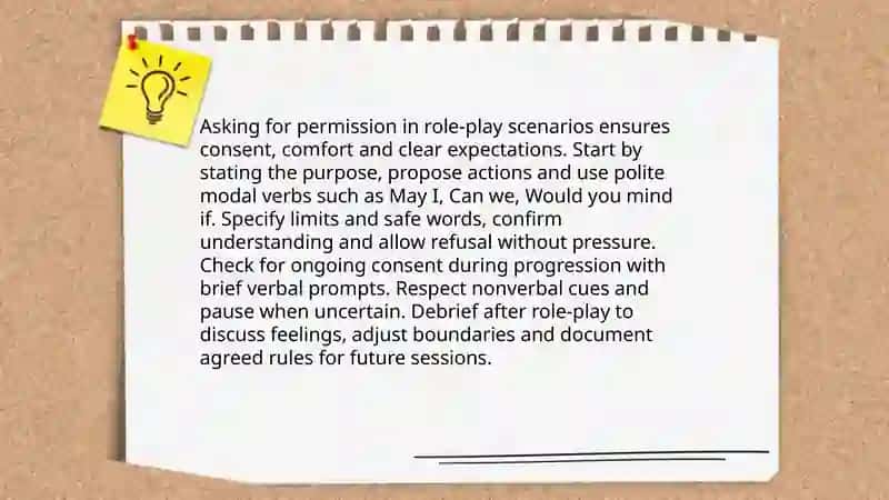 Role-playing Polite Requests, Suggestions, and Clarifications 4