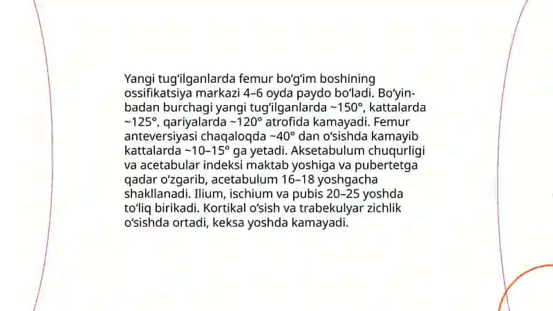 Chanoq va oyoq suyaklarining yoshga nisbatan xususiyatlari 4