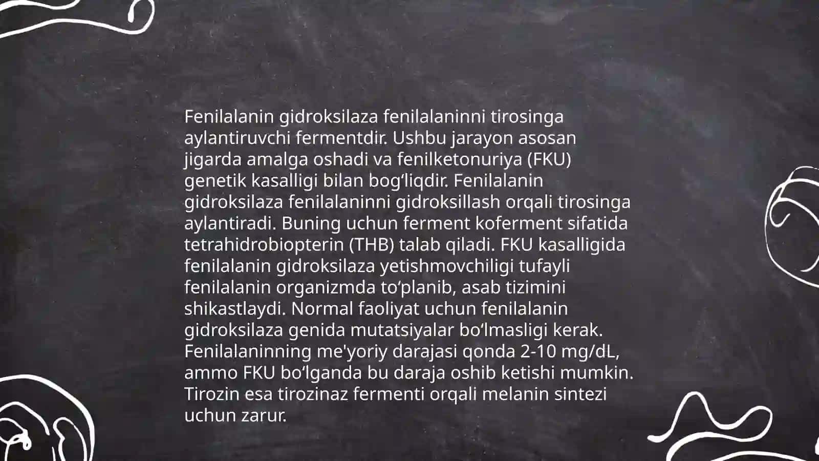 Fenilketonuriya patogenezi,davolash usullari 4