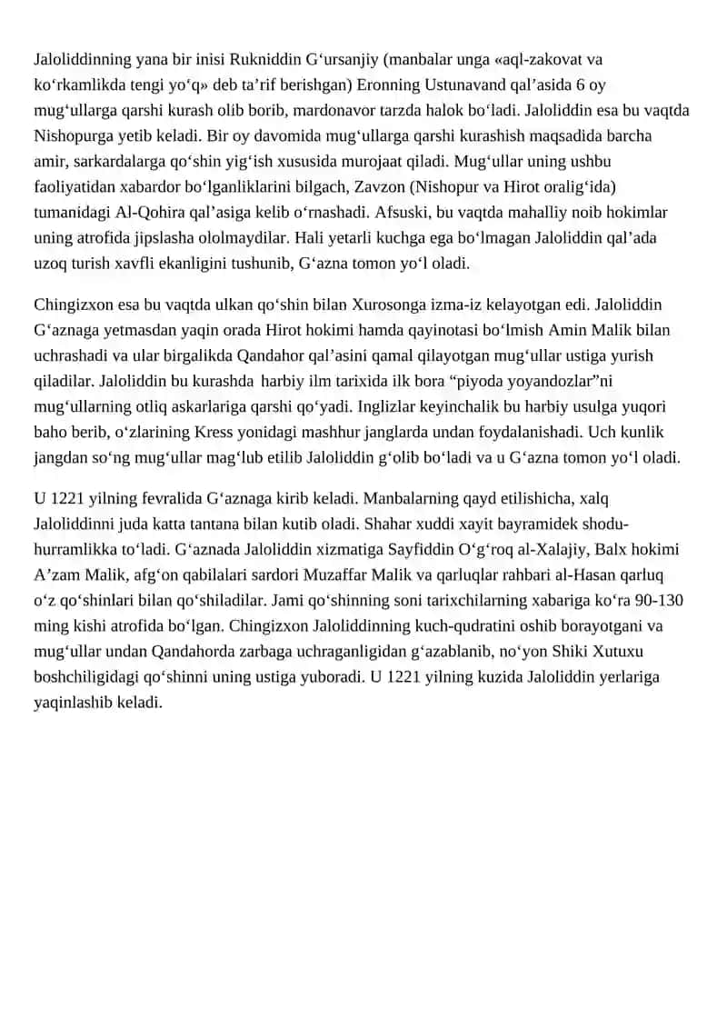 Jaloliddin Manguberdi vatan himoyachisi 4