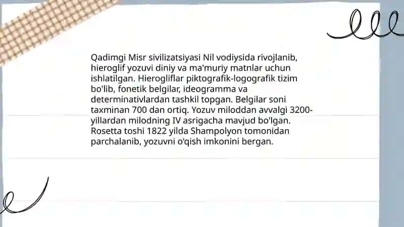 Qadimiy xalqlar va ularning yozuvlari 4