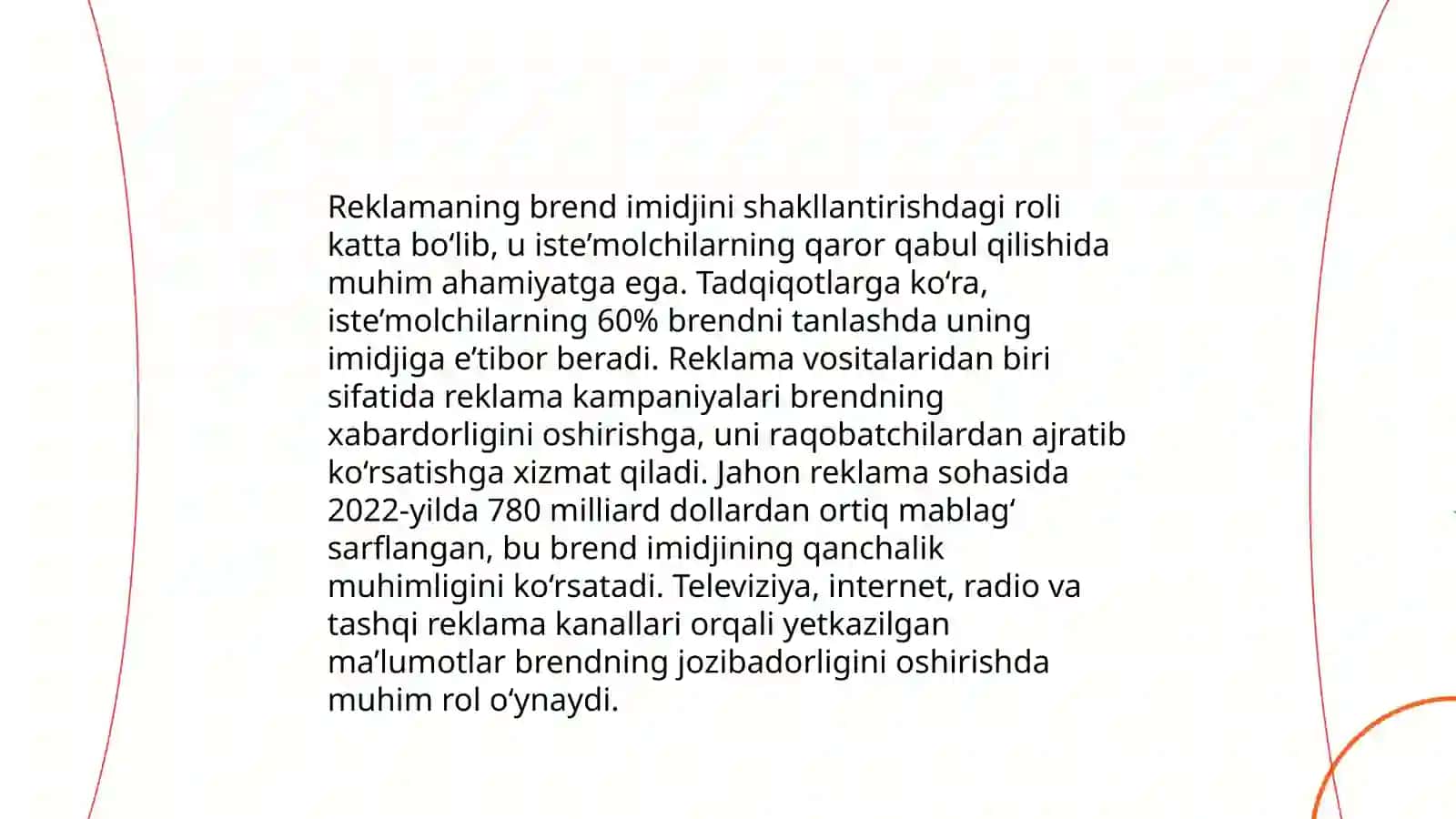 Marketingda reklamaning oʻrni 4