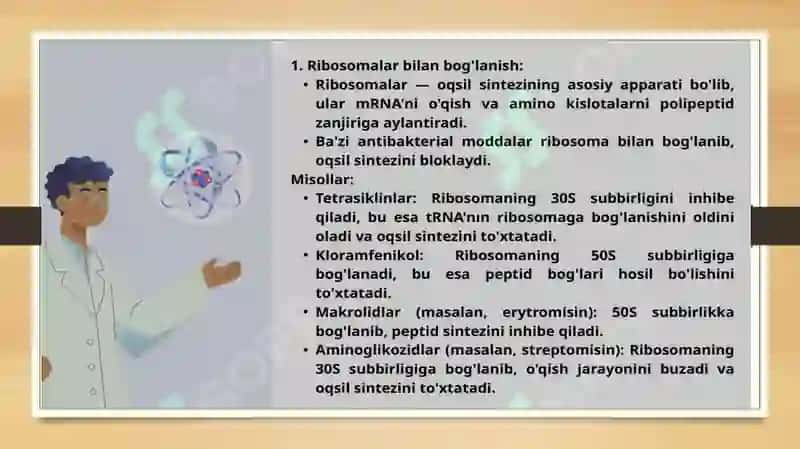 Oqsil biosintezi ingibitorlari 4