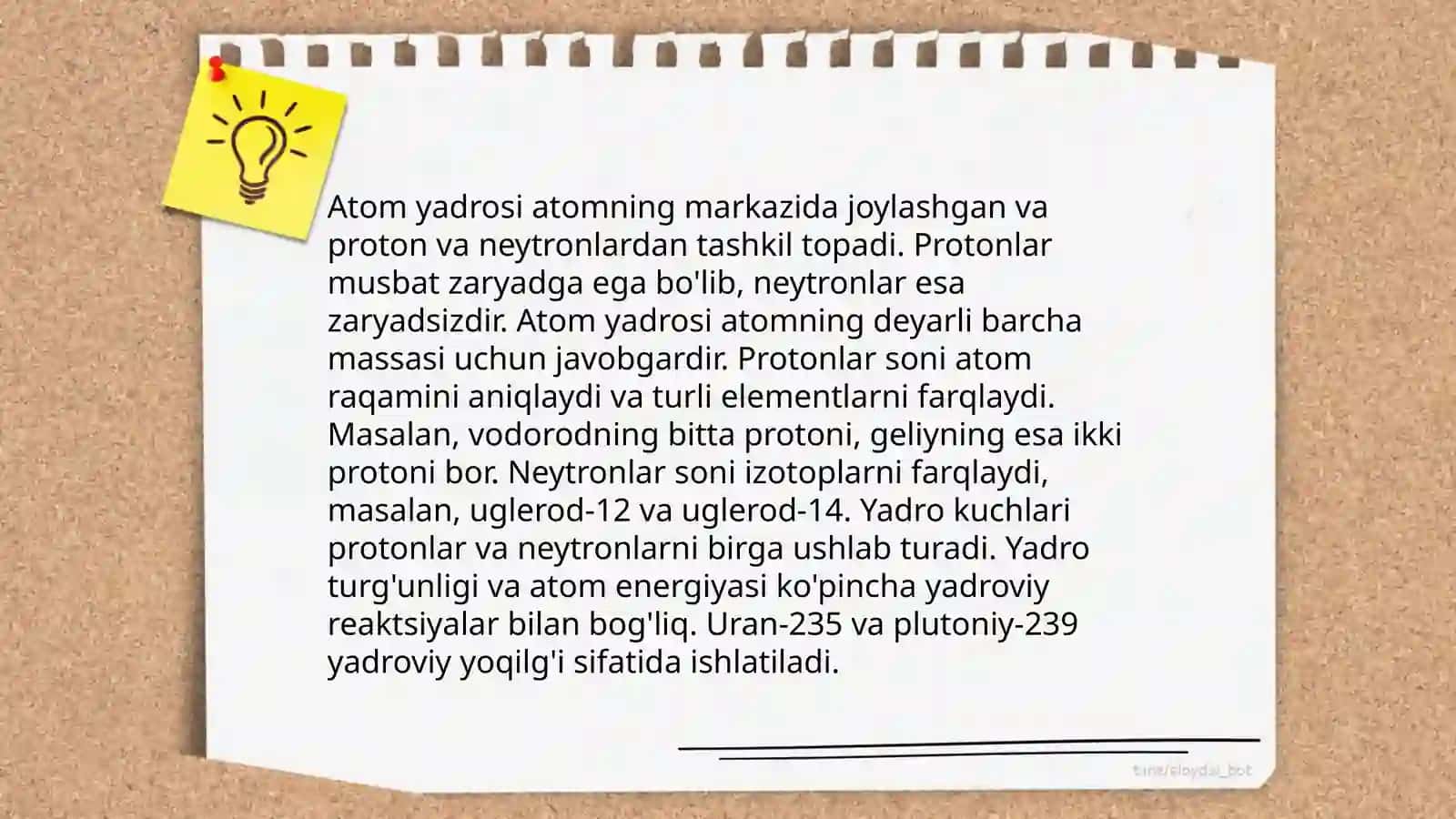 Atom. Atomlarning davriy va davriy boʻlmagan xossalari 4