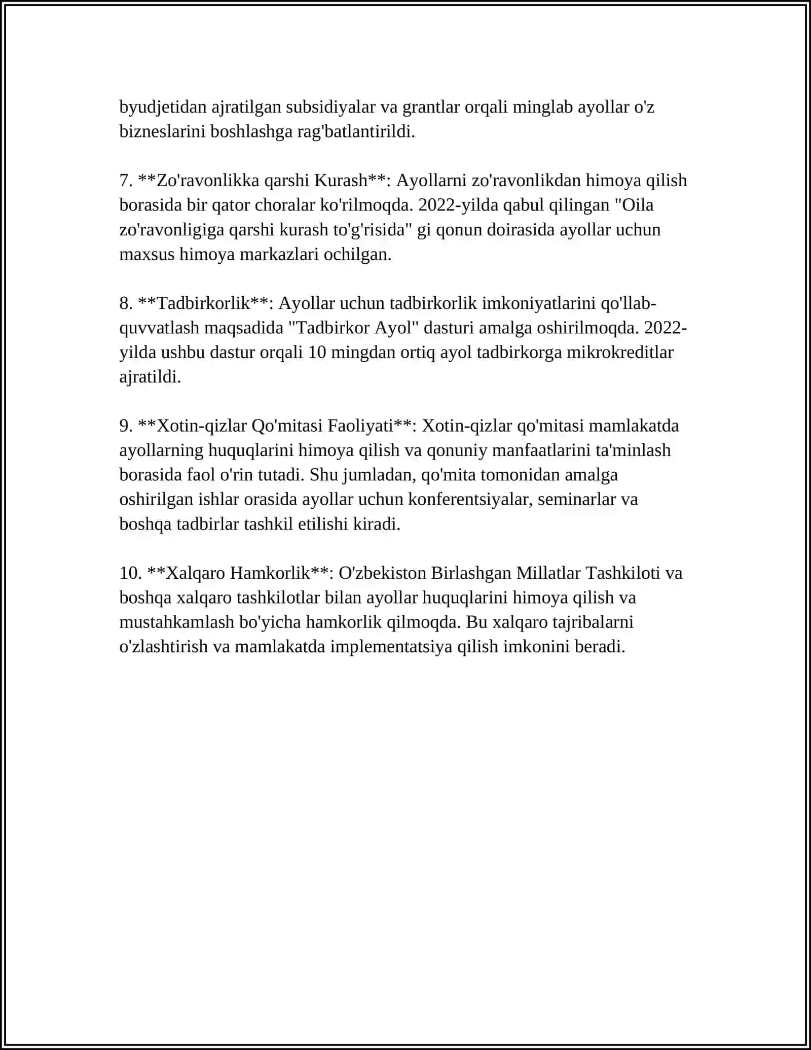 YANGI O'ZBEKISTONDA XOTIN QIZLARGA BO'LGAN MUNOSABAT 4
