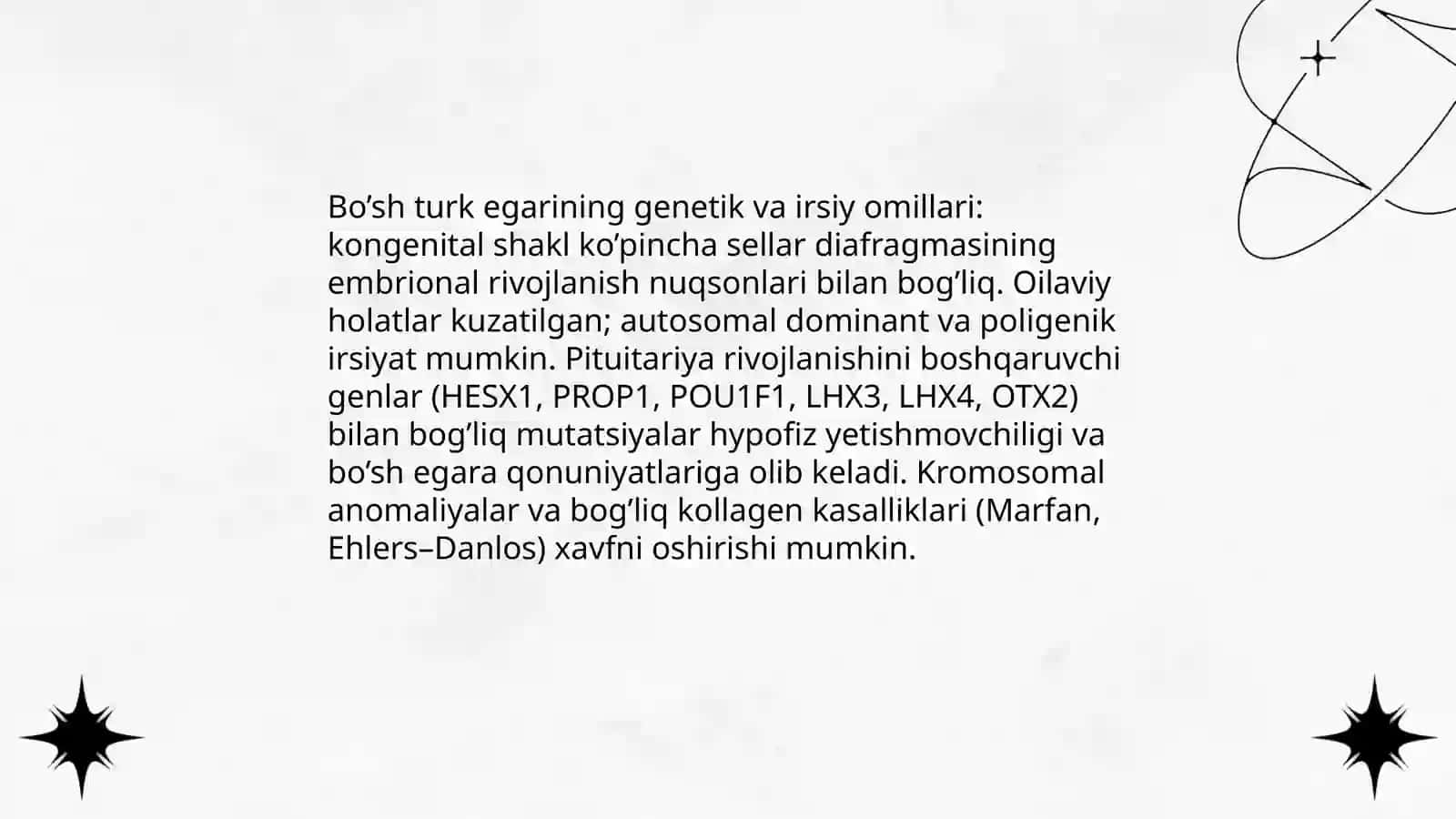 Bo’sh turk egari. Etiopatogenezi, klinika, dignostika, davolash 4