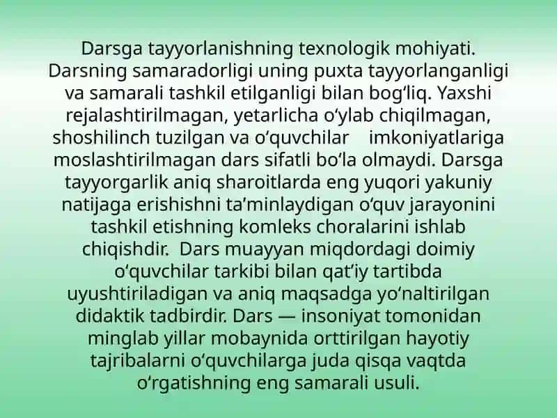 Dars-ta'lim tashkilotishning asosiy shakli 4