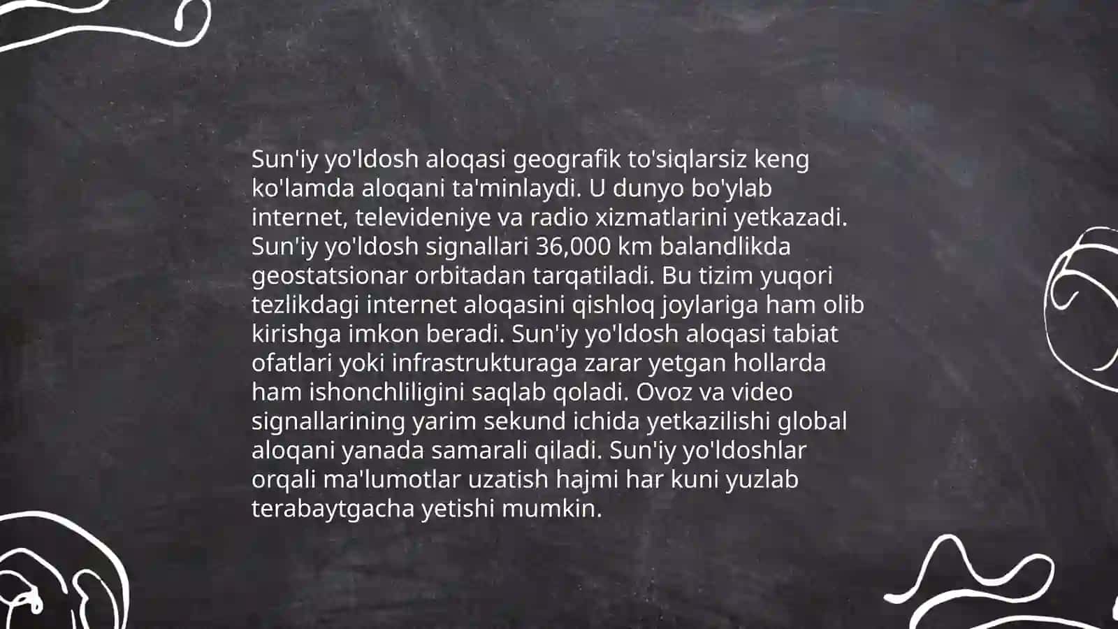 Sun'iy yo'ldosh aloqa texnologiyalari va iqtisodiyot 4