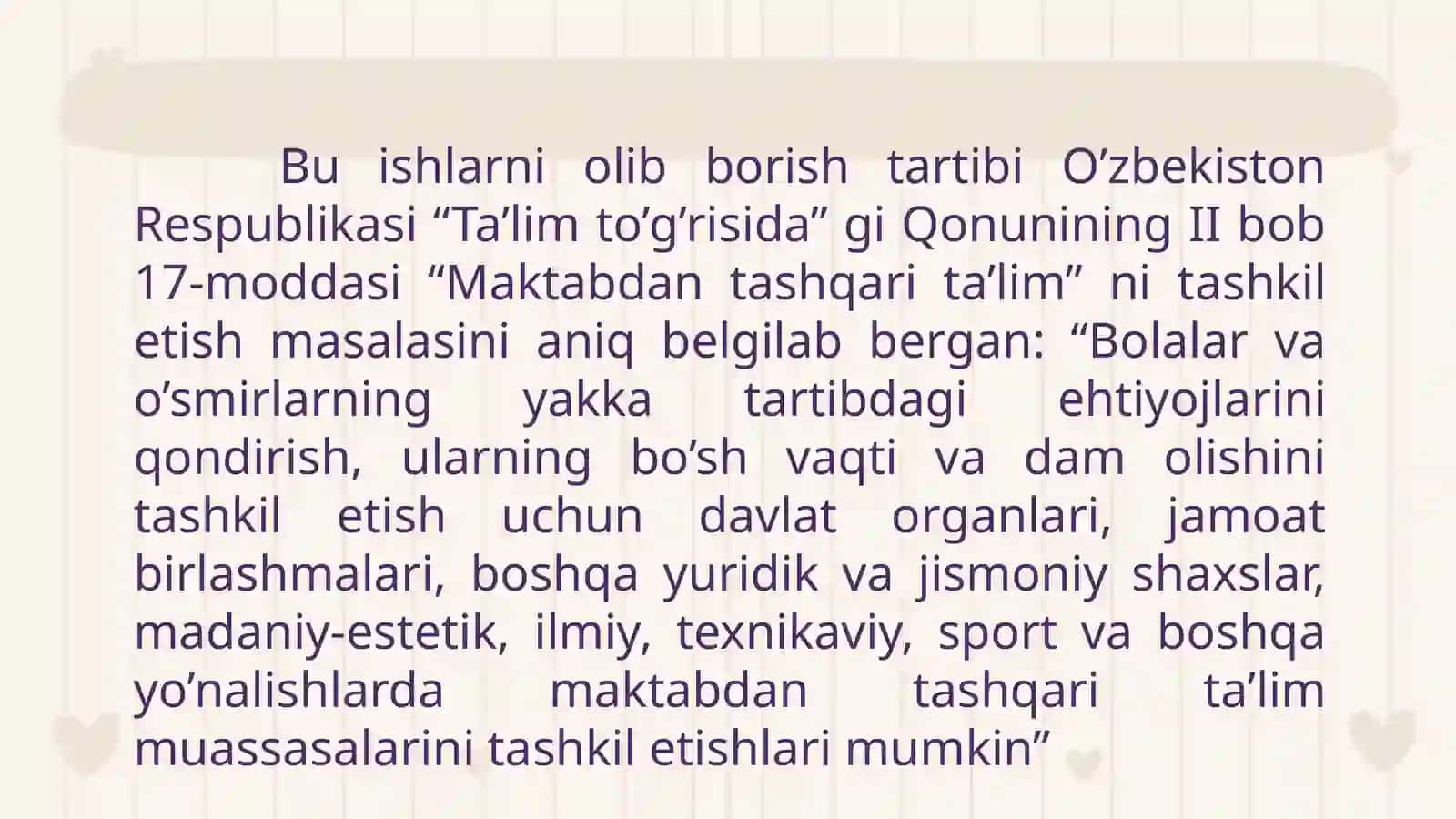 Sinfdan va maktabdan tashqari faoliyat 4
