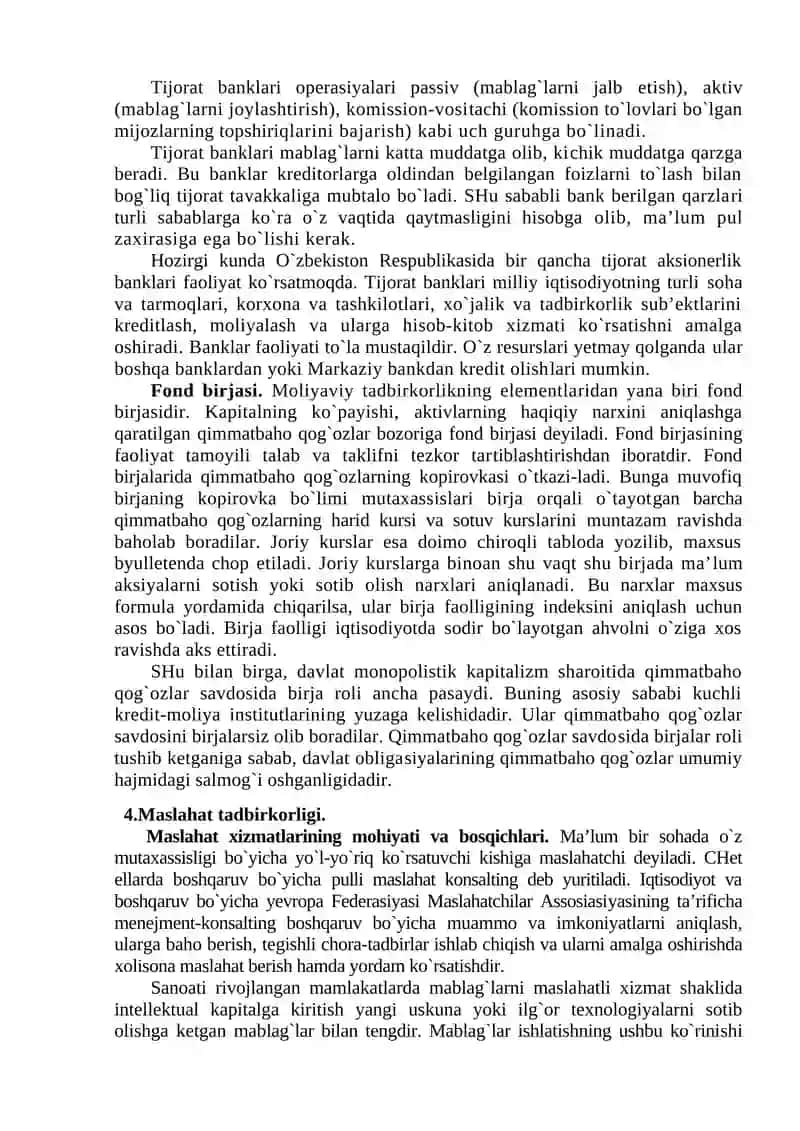KICHIK BIZNES VA TADBIRKORLIK 4