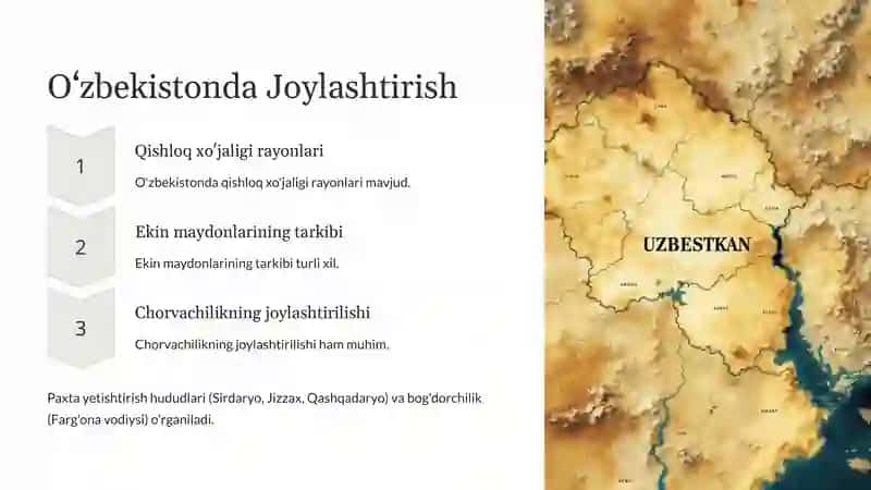 Qishloq Xo‘jaligida Ishlab Chiqarishni Joylashtirish va Ixtisoslashtirish 4