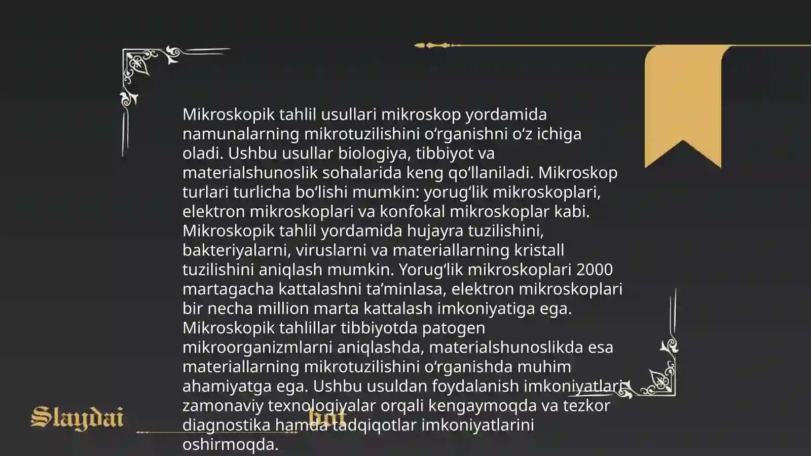 Go’shtning yangiligini aniqlsh muskul to’qimalarning morfologik tuzilishini aniqlash 4