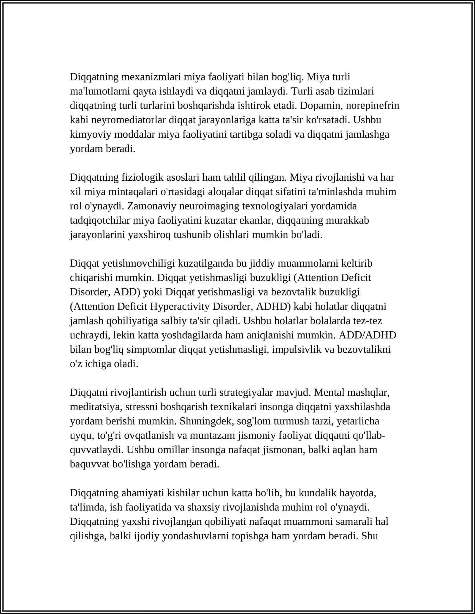 DIQQAT TURLARI VA UNING XUSUSIYATLARI 4