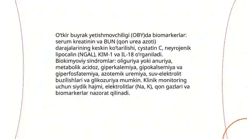 Bolalarda buyrak shikastlanishining biokimyoviy sindromlari 4