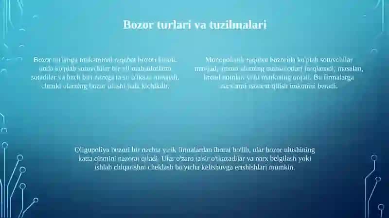 Iqtisodiyot bozor va iqtisodiyot siyosat 4