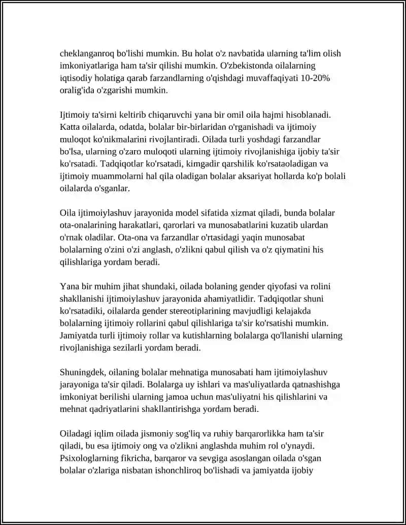 IJTIMOIYLASHUV JARAYONIDA MUHITNING O'RNI 4