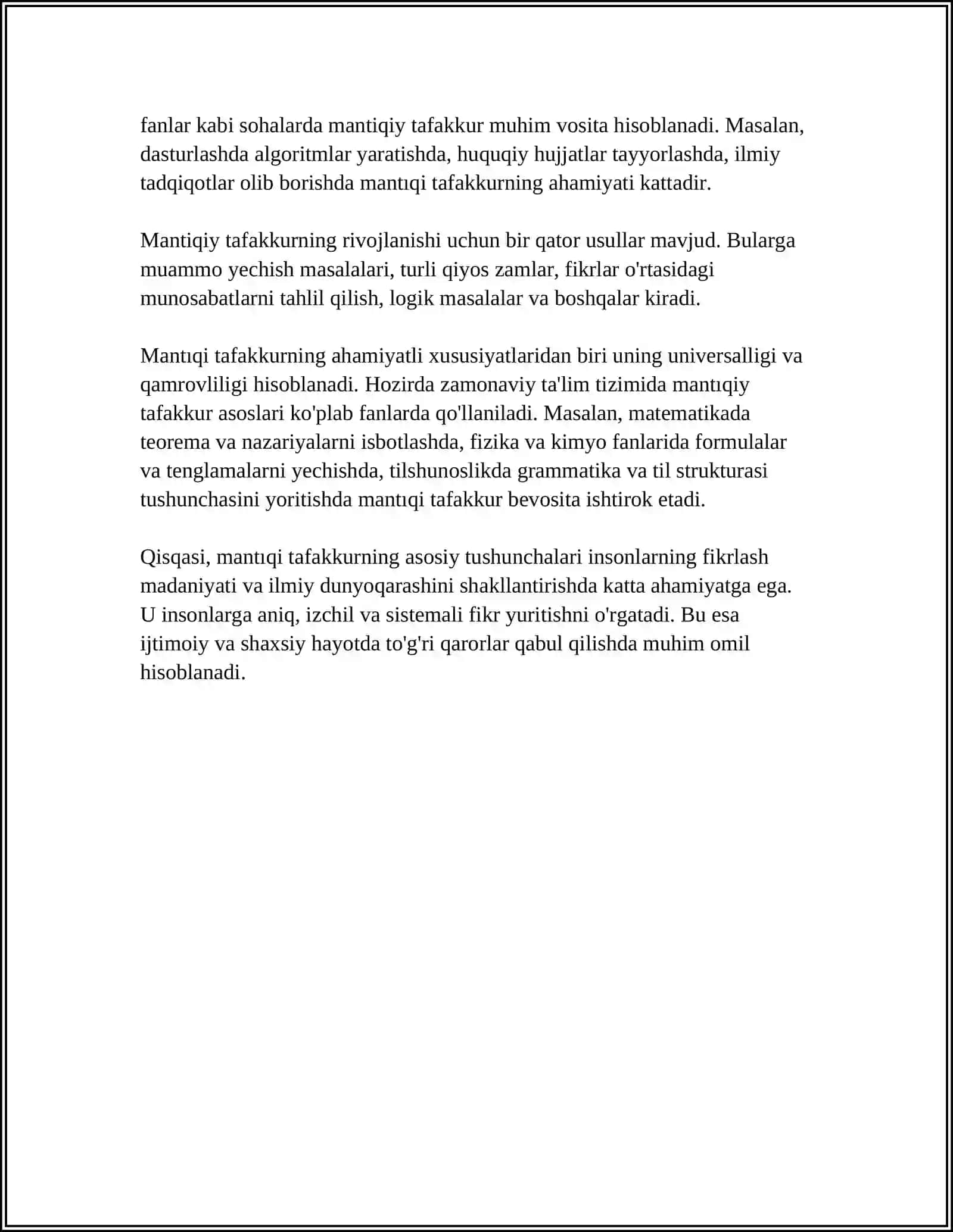 MANTIQLI FIKRLASHGA OID MUAMMONI YECHISH 4