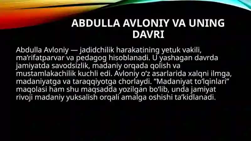 Avloniyning Madaniyat to'lqinlari maqolasi va E.Tofflerning Uchinchi to'lqin asarini qiyosiy tahlil etish2 4