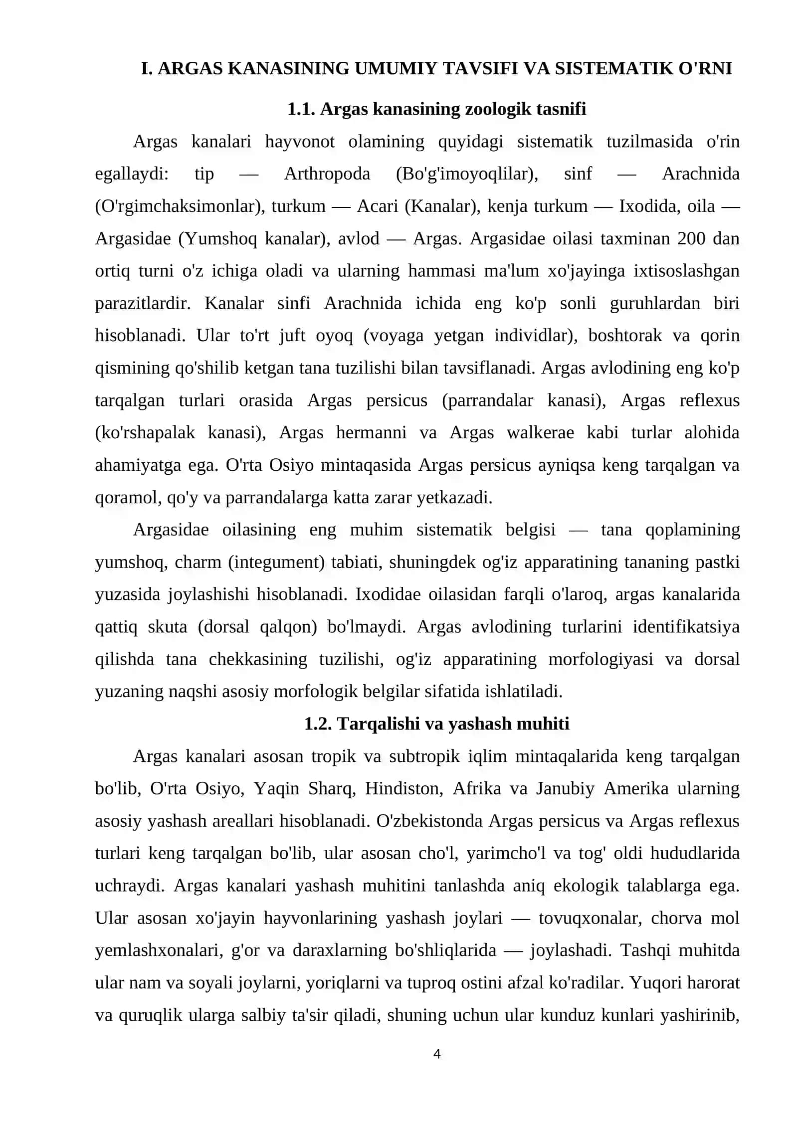 Argas kanasi (yumshoq kana)ning morfologik va biologik xususiyatlari 4