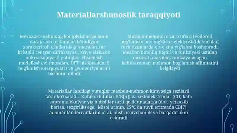 Mehmon-mezbon molekulalarning ahamyati 4