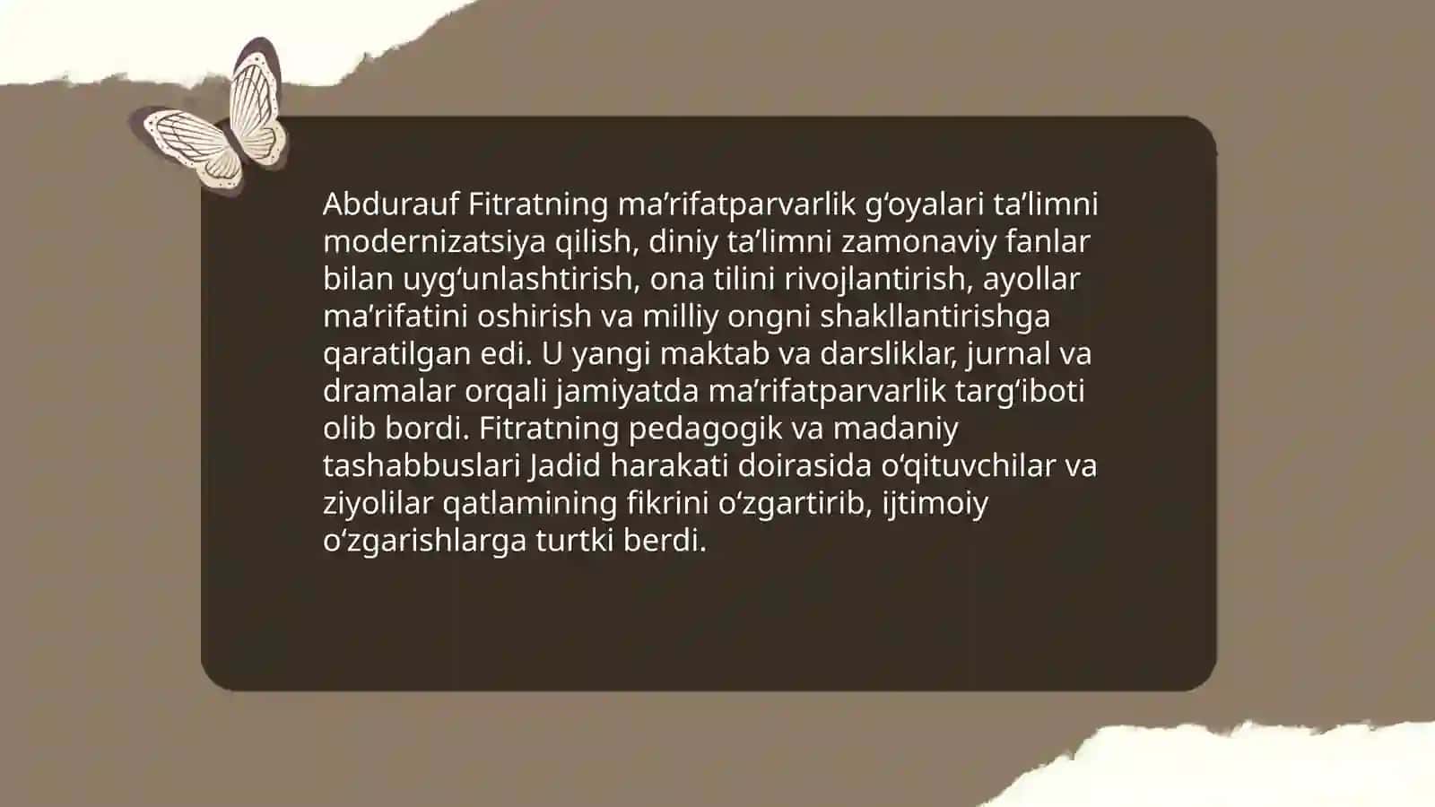 Jadid ma’rifatparvarlarining o’lka ijtimoiy-ma’naviy hayotida tutgan o’rni 4