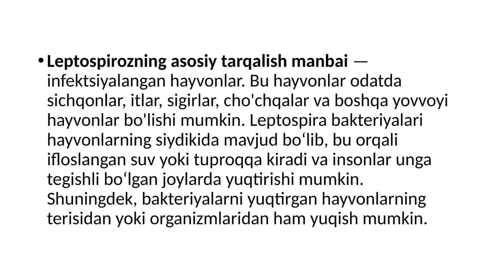 LEPTOSPIROZLAR MORFOLOGIYASI,STRUKTURASI,TARQALGANLIGI,KELTIRIB CHIQARUVCHI KASALLIKLARI,LABARATORIYA DIAGNOSTIKASI 4