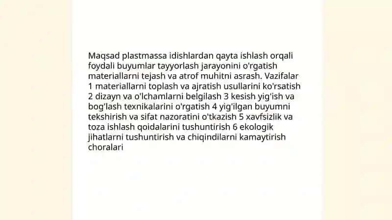 Plastmassa idishlardan buyumlar tayyorlash bosqichlari 4