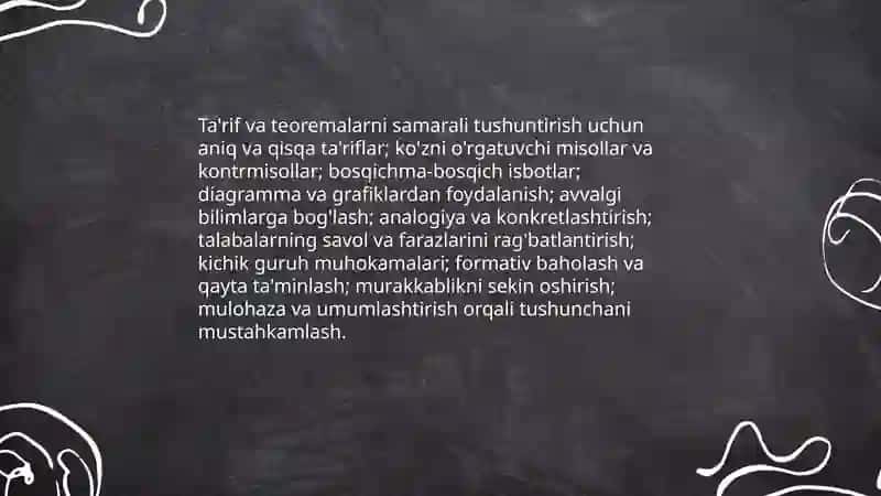 Algebraik materiallatni o'qitish metodikasi 4
