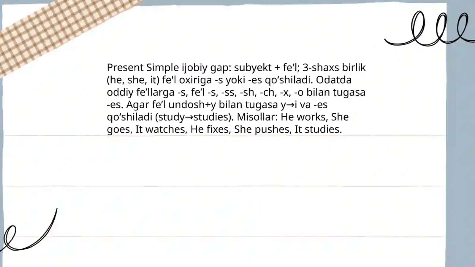 Present Simple 4
