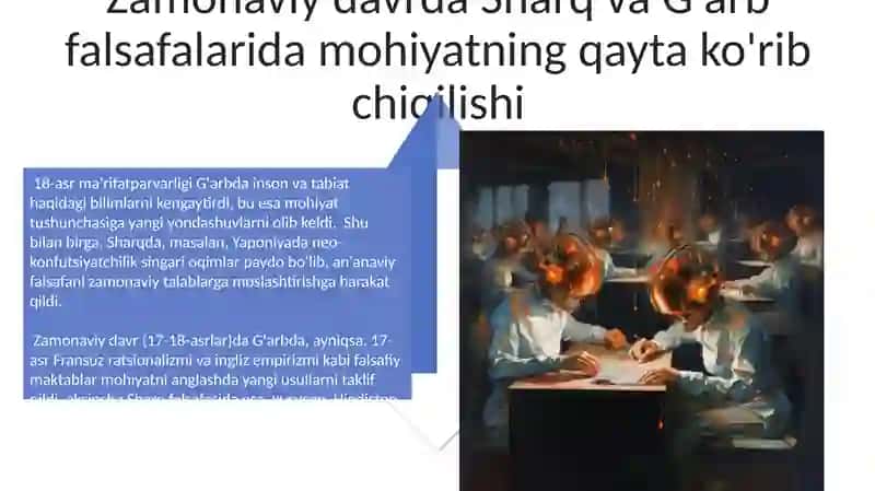 Falsafa mohiyatiga oid sharq va Gʻarb mutafakkirlari taʼriflarini tasniflash 4