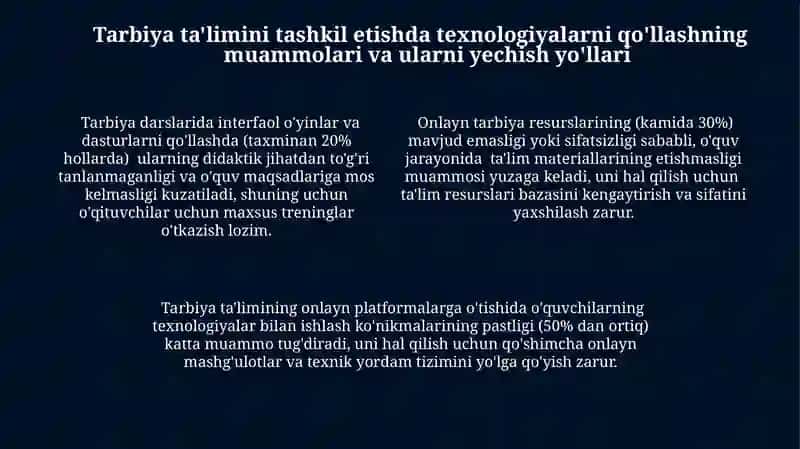 Zamonaviy Texnologiyalarni Tarbiya Ta'limini Tashkil Etishda Qo'llash 4